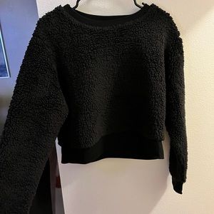 SO cropped sweater - Sherpa/fuzzy